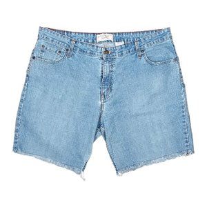 SIGNATURE BY LEVI STRAUSS MID-RISE FRAYED HEM DENIM SHORTS (18)